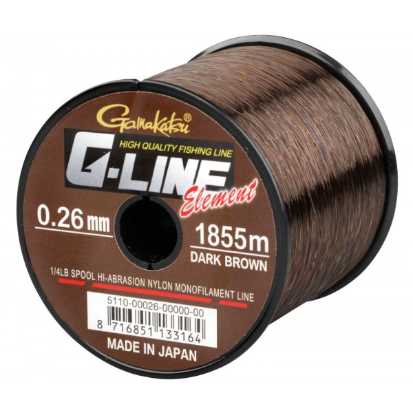 Gamakatsu G-Line Element - Dark Brown (Najloni za pecanje) - www.sportskiribolov.co.rs