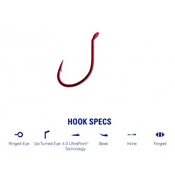 Mustad udice Dropshot 10546NP-RB (Crvena)