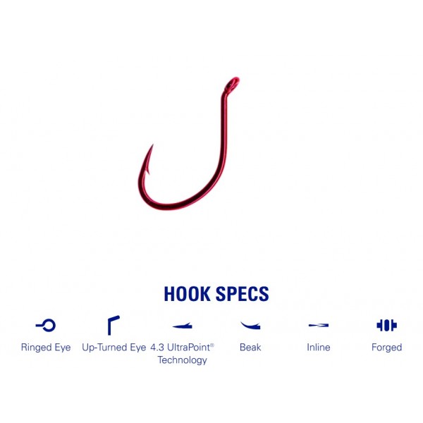 Mustad udice Dropshot 10546NP-RB (Crvena) (Udice Mustad) - www.sportskiribolov.co.rs
