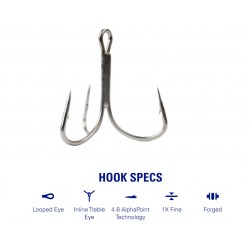 Mustad Trokrake In-Line Triple Grip ITG58AP