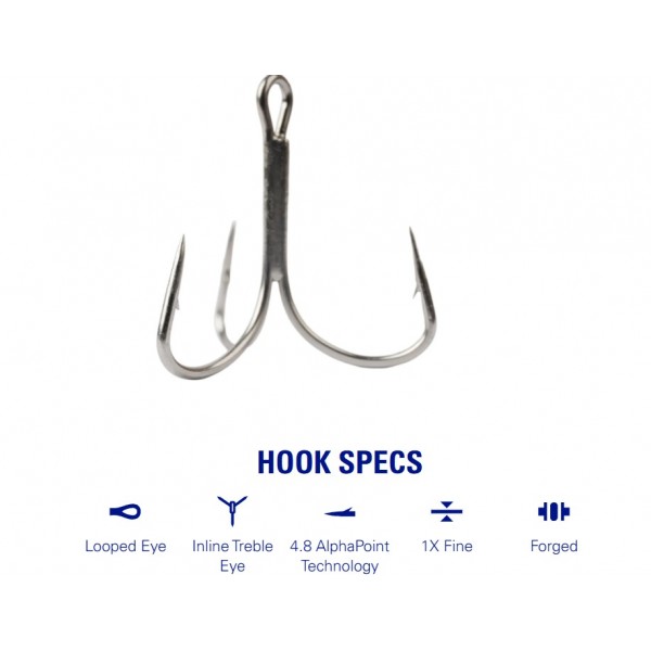 Mustad Trokrake In-Line Triple Grip ITG58AP (Udice Mustad) - www.sportskiribolov.co.rs
