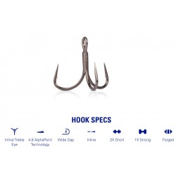 Mustad Trokrake In-Line Triple Grip ITG76AP