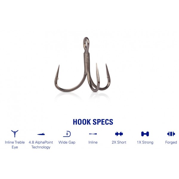 Mustad Trokrake In-Line Triple Grip ITG76AP (Udice Mustad) - www.sportskiribolov.co.rs