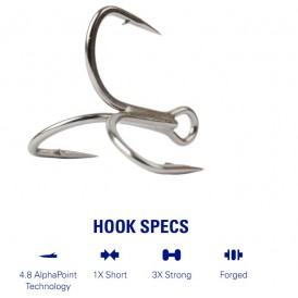 Mustad Trokrake In-Line Triple Grip - 3X Strong ITG77AP