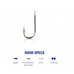 Mustad udice Wide Gape Power - Spade Barbed MU06 60005NP