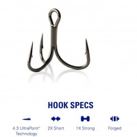 Mustad Trokrake KVD Elite Triple Grip - 2X Short TG76NP