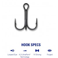 Mustad Trokrake KVD Elite Round Bend -1X Strong TR78NP