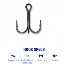 Mustad Trokrake KVD Elite Round Bend -1X Strong TR78NP