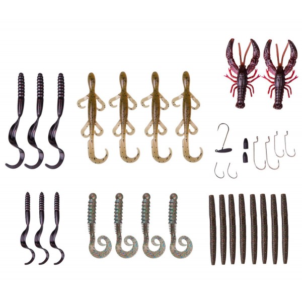 Savage Gear Black Bass Pro Pack Kit set guma za basa (Meke varalice) - www.sportskiribolov.co.rs