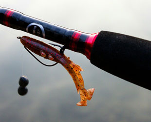 split shot rig na štapu